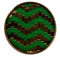 Round Green Metal and Wooden Knobs